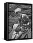 The Red Cross Nurse Trying to Help the Injured Man Eat and Drink-Allan Grant-Framed Stretched Canvas