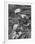 The Red Cross Nurse Trying to Help the Injured Man Eat and Drink-Allan Grant-Framed Photographic Print