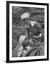 The Red Cross Nurse Trying to Help the Injured Man Eat and Drink-Allan Grant-Framed Photographic Print