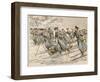 The Red Cross Transporting Injured Russians on Skis During the Russo-Japanese War-null-Framed Premium Giclee Print