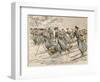 The Red Cross Transporting Injured Russians on Skis During the Russo-Japanese War-null-Framed Premium Giclee Print