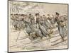 The Red Cross Transporting Injured Russians on Skis During the Russo-Japanese War-null-Mounted Premium Giclee Print