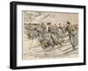 The Red Cross Transporting Injured Russians on Skis During the Russo-Japanese War-null-Framed Giclee Print