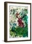 The Red Deer Action in Green-Markus Bleichner-Framed Art Print