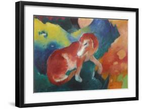 The Red Dog, c.1911-Franz Marc-Framed Art Print