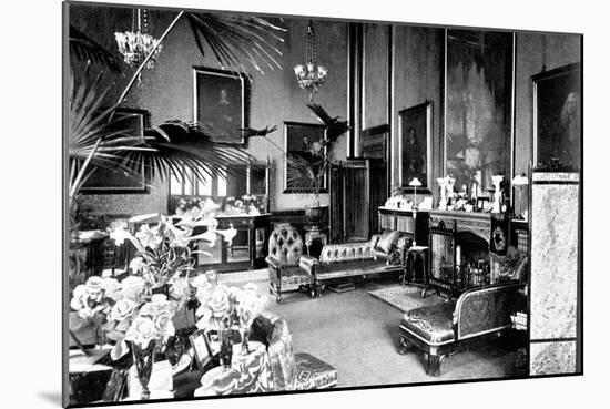 The Red Drawing Room in the Speaker's House, Palace of Westminster, London, C1905-null-Mounted Giclee Print