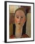 The Red Face, 1915-Amadeo Modigliani-Framed Giclee Print