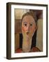 The Red Face, 1915-Amadeo Modigliani-Framed Giclee Print