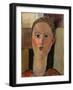 The Red Face, 1915-Amadeo Modigliani-Framed Giclee Print