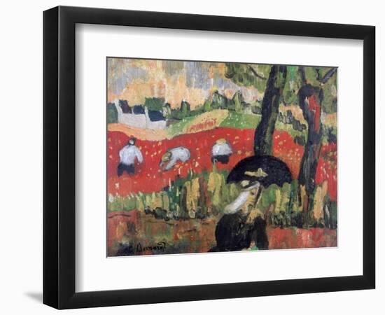 The Red Field, Pont Aven, C1887-Emile Bernard-Framed Giclee Print