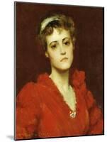 The Red Gown-William Merritt Chase-Mounted Giclee Print