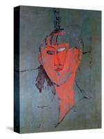 The Red Head, circa 1915-Amedeo Modigliani-Stretched Canvas