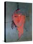 The Red Head, circa 1915-Amedeo Modigliani-Stretched Canvas