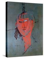 The Red Head, circa 1915-Amedeo Modigliani-Stretched Canvas