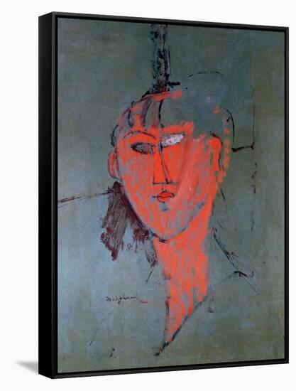 The Red Head, circa 1915-Amedeo Modigliani-Framed Stretched Canvas