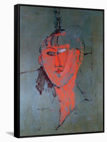 The Red Head, circa 1915-Amedeo Modigliani-Framed Stretched Canvas