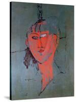 The Red Head, circa 1915-Amedeo Modigliani-Stretched Canvas