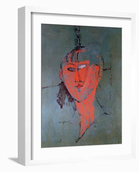 The Red Head, circa 1915-Amedeo Modigliani-Framed Giclee Print