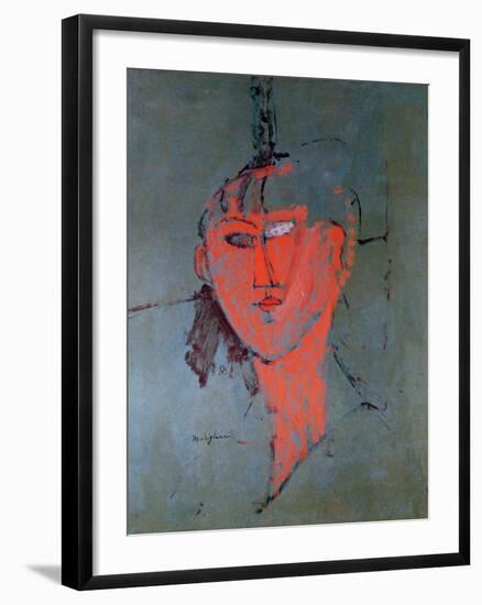 The Red Head, circa 1915-Amedeo Modigliani-Framed Giclee Print