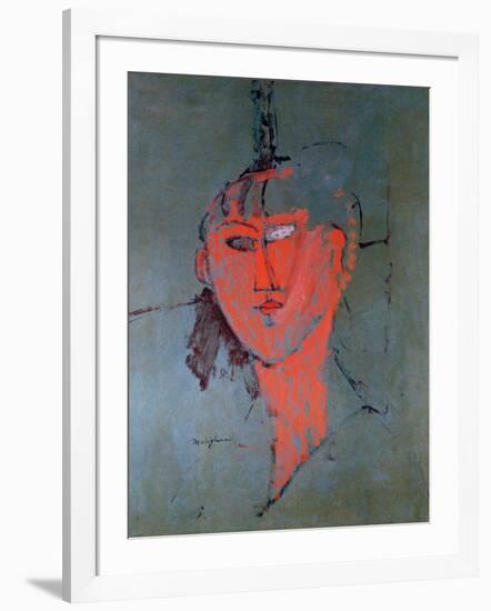 The Red Head, circa 1915-Amedeo Modigliani-Framed Giclee Print