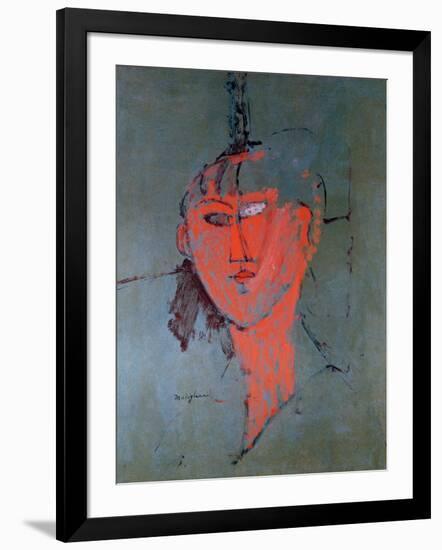 The Red Head, circa 1915-Amedeo Modigliani-Framed Giclee Print