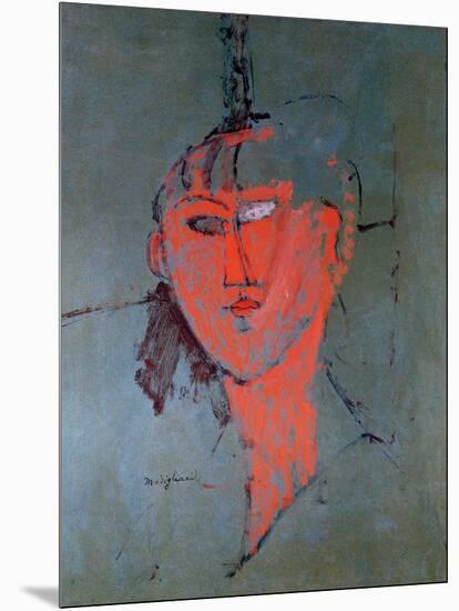 The Red Head, circa 1915-Amedeo Modigliani-Mounted Giclee Print