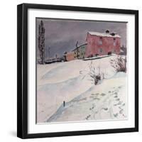 The Red House, 1912 (Oil on Canvas)-Giovanni Giacometti-Framed Giclee Print