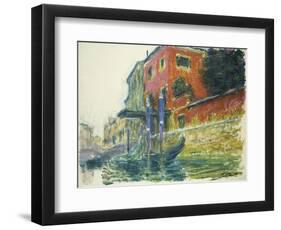 The Red House-Claude Monet-Framed Premium Giclee Print