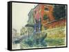 The Red House-Claude Monet-Framed Stretched Canvas