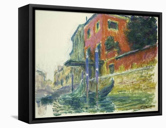 The Red House-Claude Monet-Framed Stretched Canvas