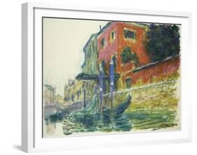 The Red House-Claude Monet-Framed Giclee Print