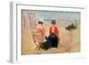 The Red Jacket, C.1910-14 (Oil on Millboard)-George Leslie Hunter-Framed Giclee Print