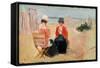 The Red Jacket, C.1910-14 (Oil on Millboard)-George Leslie Hunter-Framed Stretched Canvas