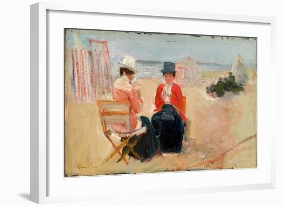 The Red Jacket, C.1910-14 (Oil on Millboard)-George Leslie Hunter-Framed Giclee Print