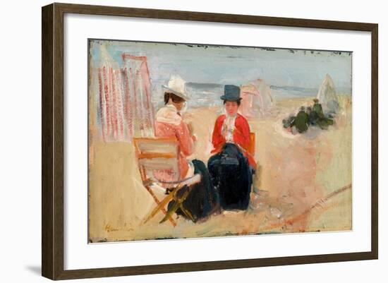 The Red Jacket, C.1910-14 (Oil on Millboard)-George Leslie Hunter-Framed Giclee Print