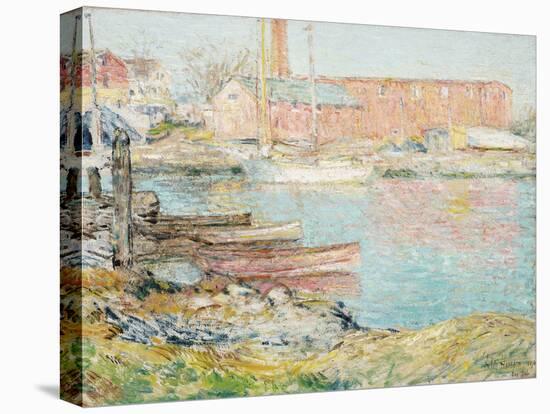 The Red Mill, Cos Cob-Frederick Childe Hassam-Stretched Canvas