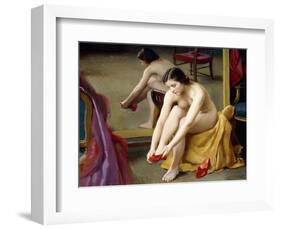 The Red Mules-William McGregor Paxton-Framed Giclee Print