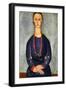 The Red Necklace, 1918-Amedeo Modigliani-Framed Giclee Print