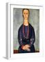 The Red Necklace, 1918-Amedeo Modigliani-Framed Giclee Print