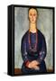 The Red Necklace, 1918-Amedeo Modigliani-Framed Stretched Canvas