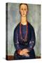 The Red Necklace, 1918-Amedeo Modigliani-Stretched Canvas