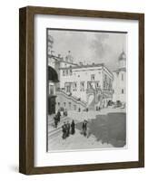 The Red (Or Beautiful) Staircase of the Kremlin-Frederic De Haenen-Framed Giclee Print