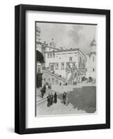 The Red (Or Beautiful) Staircase of the Kremlin-Frederic De Haenen-Framed Giclee Print