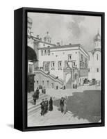 The Red (Or Beautiful) Staircase of the Kremlin-Frederic De Haenen-Framed Stretched Canvas