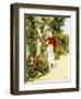 The Red Parasol, 1891-Rene Joseph Gilbert-Framed Giclee Print