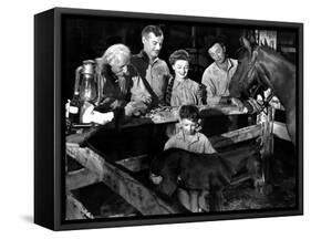 The Red Pony, Louis Calhern, Shepperd Strudwick, Myrna Loy, Peter Miles, Robert Mitchum, 1949-null-Framed Stretched Canvas