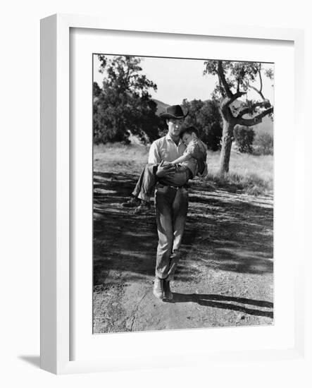 The Red Pony, Robert Mitchum, Carrying Peter Miles, 1949-null-Framed Photo