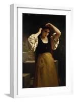 The Red Ribbon, 1869-William Adolphe Bouguereau-Framed Giclee Print
