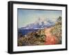 The Red Road Near Menton, 1884-Claude Monet-Framed Giclee Print