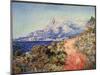 The Red Road Near Menton, 1884-Claude Monet-Mounted Giclee Print